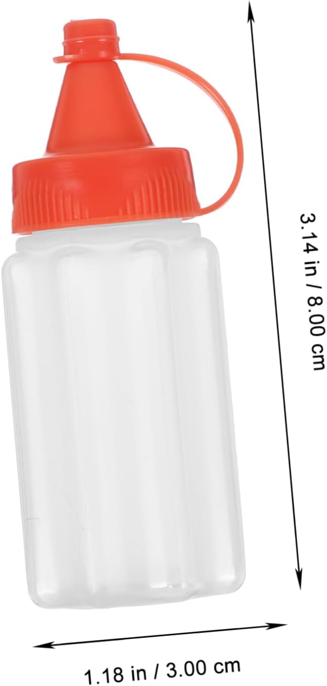 Homoyoyo 4-Pack Plastic Squeeze Condiment Bottles with Caps