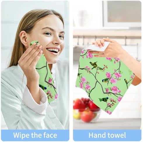 Bird-Shaped 12x12 Cotton Washcloths for Bathroom Gym and More