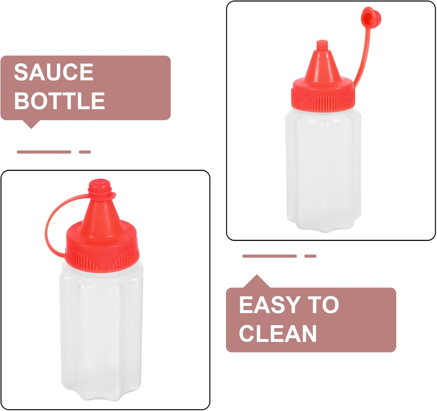 mini condiment squeeze bottles set 4