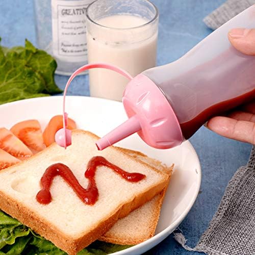 Zerodeko 440ml Salad Dressing Squeeze Bottles with Easy-close Lid