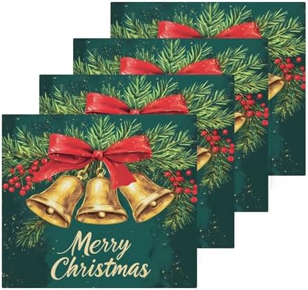 Xigua Christmas Golden Bells Washcloth Set