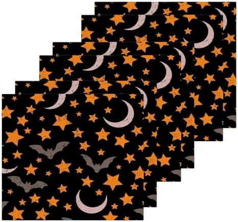 Halloween Bat Star Washcloth Set Soft Reusable 12x12 inch