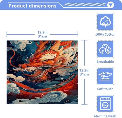 Modern Soft Face TowelsReusable 12x12 inch Washcloths