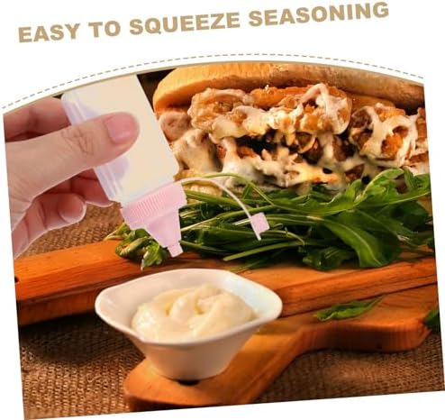 4 Pack Honey Container Squeeze Bottles - Condiment Squeeze Bottles for Kitchen Organization