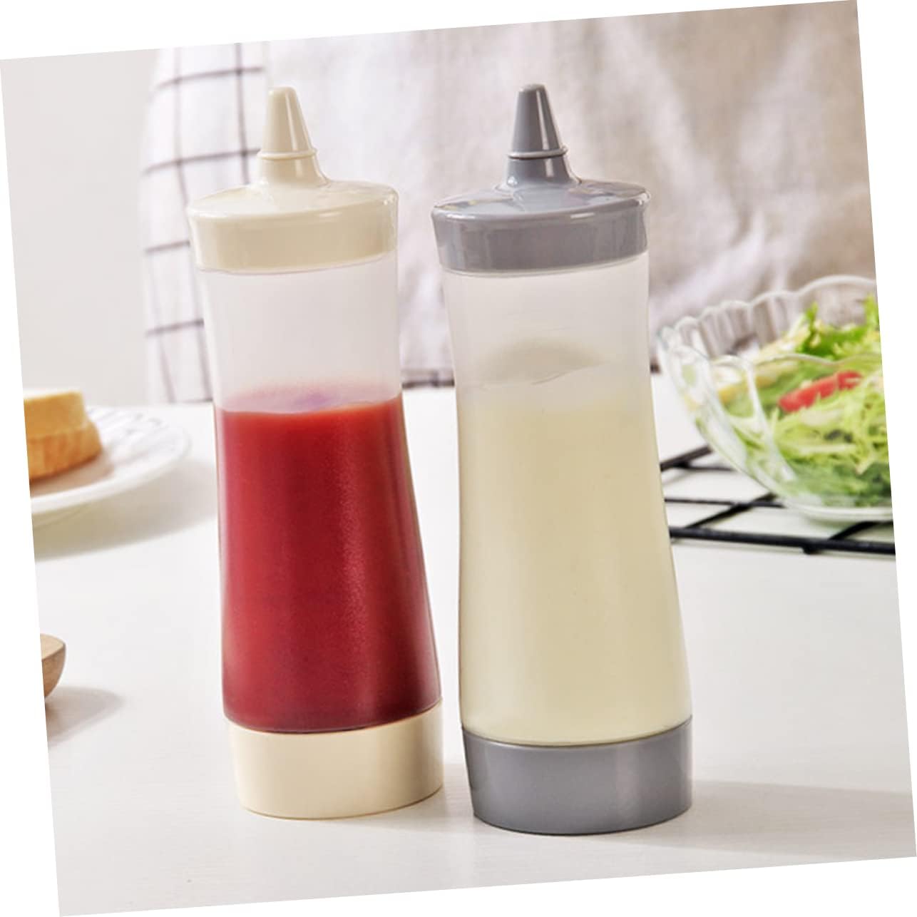 Garneck Pink Salad Dressing Squeeze Bottles 2 pack
