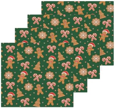 YETTASBIN Christmas Gingerbread Man Washcloths 2 Pack