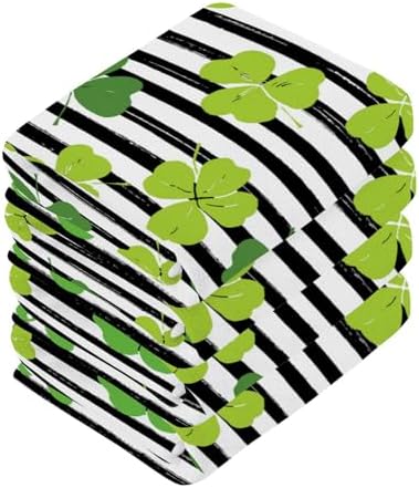 YETTASBIN St Patricks Day Shamrock Washcloths 2 Pack