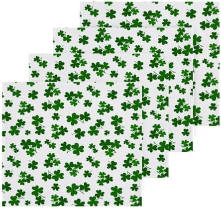 St Patricks Day Clover Washcloth Set Soft Absorbent