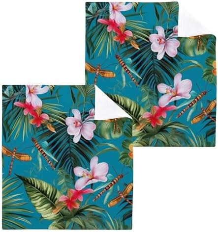 Quality Palm Flower Washcloth Set