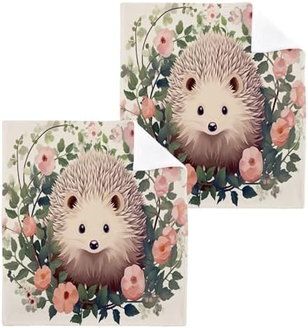 Hedgehog Washcloth for Babies Soft Absorbent Reusable Fingertip Towels