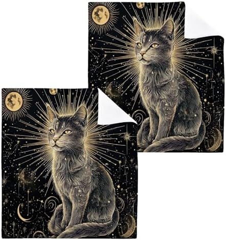 Xigua Cat Moons Washcloth Set