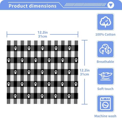 Reusable Plaid Towels for Dogs Babies