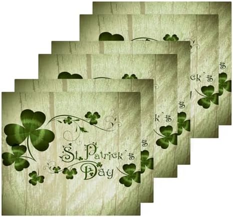 St Patricks Day Clover Washcloth Set - Soft Reusable 12x12