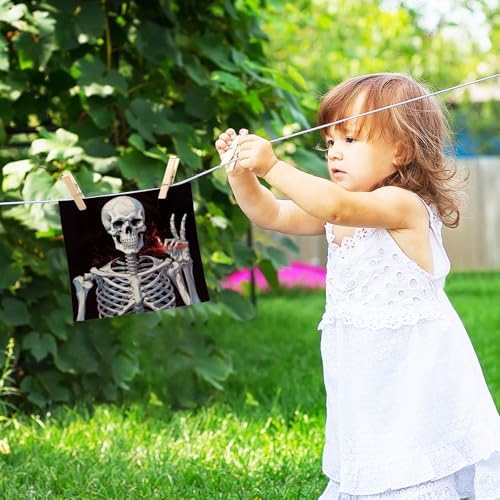 Skeleton Washcloths 2 Pack Soft Absorbent Cotton Towels