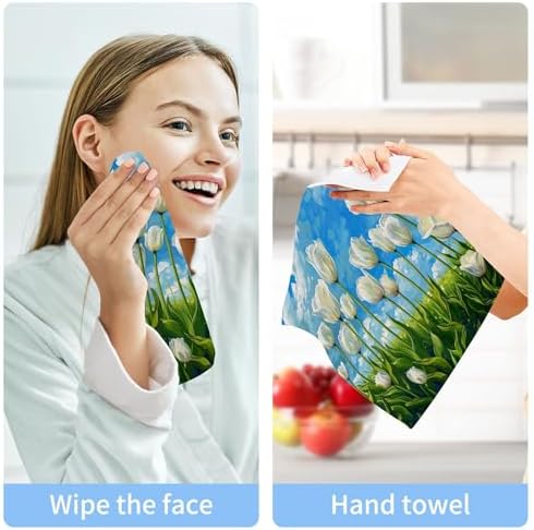 Elegant Tulip- Shaped Washcloth Set for Fast Drying Cleaning More