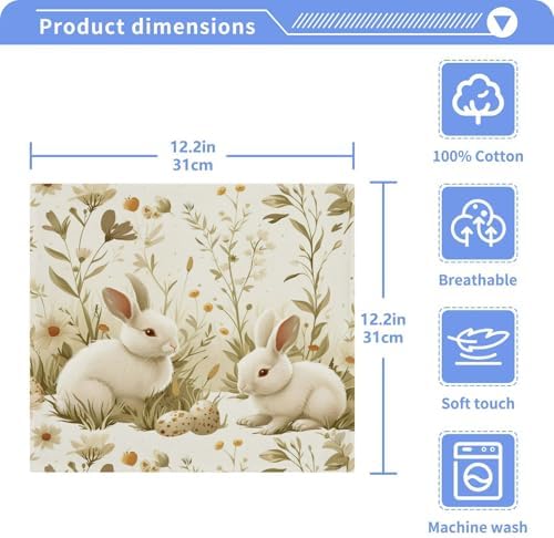 Cute bunny washcloth revisit soft rainbow reversible face towel machine washable reusable
