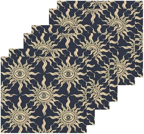 Xigua Suns and Eyes Washcloths Set of 2-12 X 12 Inch