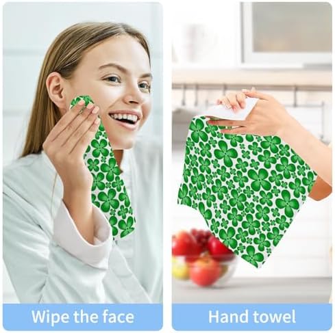 St Patricks Clover Washcloth Set Soft Reusable Perfect for Baby More