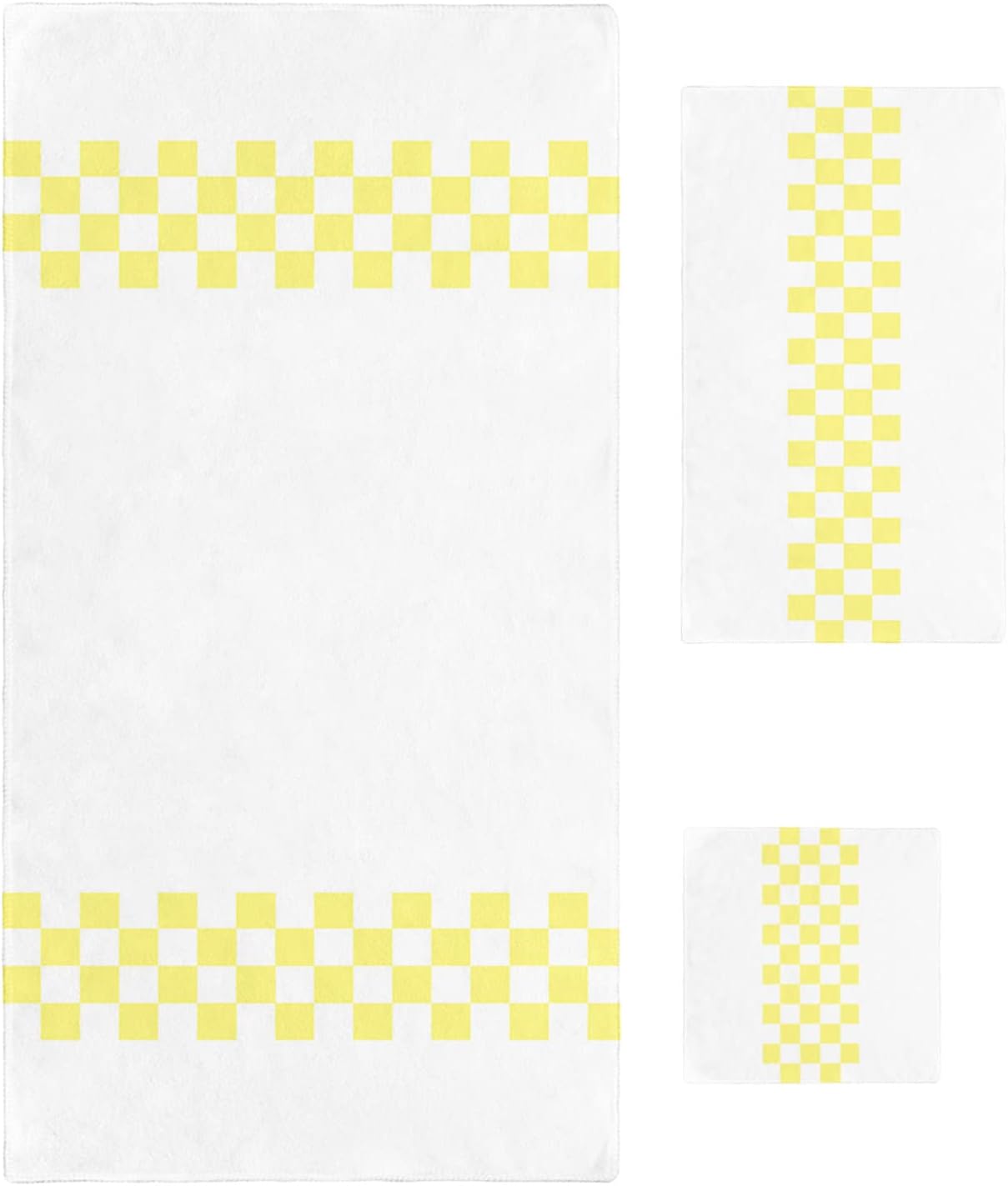 High-Quality Abstract Lattice Towels Set