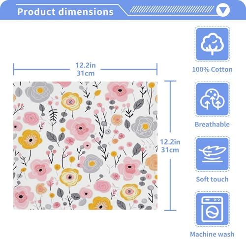 Wildflower Washcloth Set for Babies and Kids 2Pack