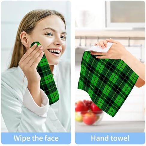 Reusable Buffalo Plaid Soft Cotton Face Towels