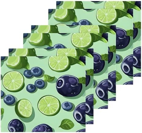 Xigua Blueberries Washcloths Set of 2 - 12x12 Inch
