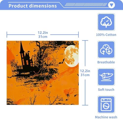 Halloween Castle Washcloth 2-Pack Soft ReusableabsorbentdadrulebirthdayLOVEAdorableHappyHalloweenCastleAwesome
