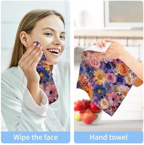 Yetinas Bin Peony Flower Washcloths 2-Pack