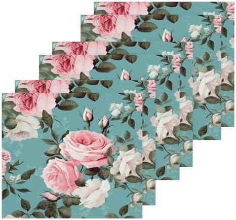 Pretty Rose Pink Reusable Washcloth Set Soft Cotton Face Towel