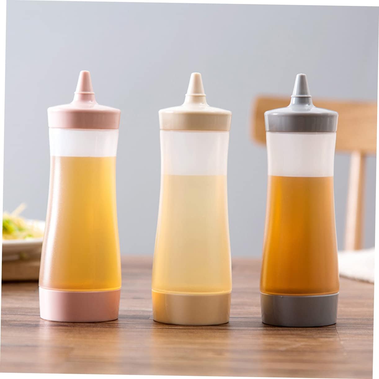 Garneck Pink Salad Dressing Squeeze Bottles 2 pack