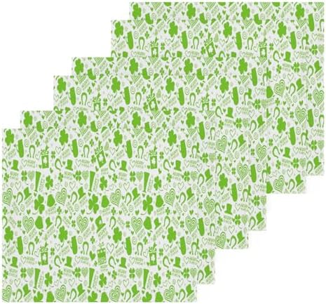 St Patricks Day Clover Washcloths Soft AbsorbentReusable Towels for Baby Adults