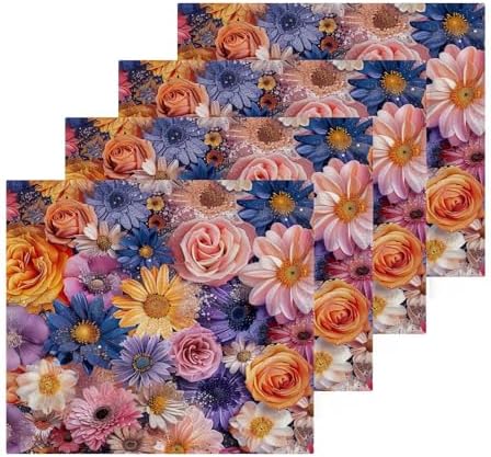Yetinas Bin Peony Flower Washcloths 2-Pack