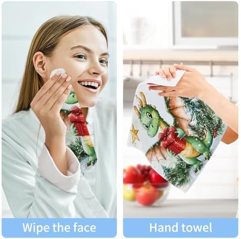Cute Dragon Fast Drying Multi-Purpose Washcloth Set Perfect for Home Travel