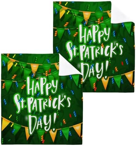 St Patricks Day Washcloth Set Soft Reusable