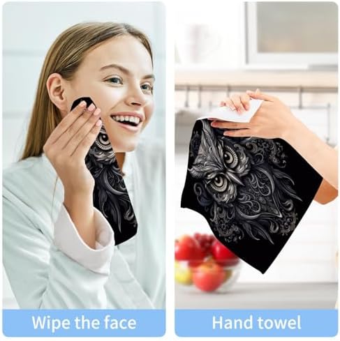 Yettasbin Owl Washcloths x2