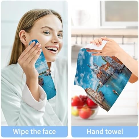 Seaside Washcloth Set Soft Reusable 12x12