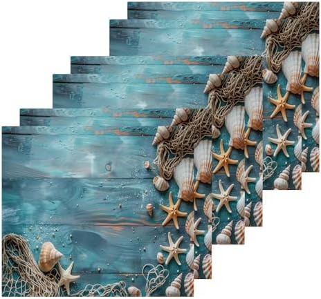 Starfish Washcloth Set- Soft Absorbent Reusable Perfect for Home Travel