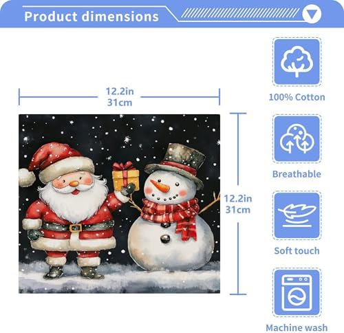 Xigua Cute Christmas Washcloth Set - Durable and Fun for Family