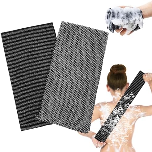 2pcs Exfoliating Washcloth Shower Towel for Body and Back Scrubbing