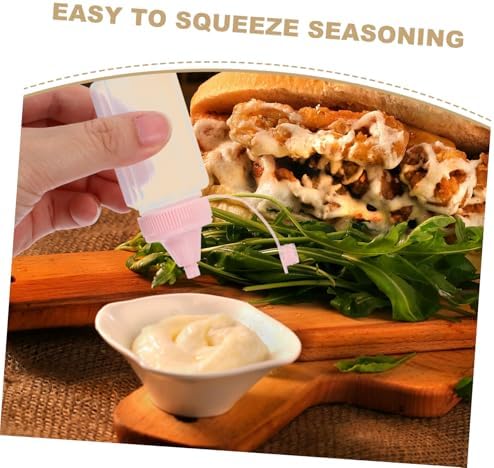 MAGICLULU Plastic Squeeze Bottle Durable Condiment dispenser for Home Restaurant Kitchen Use