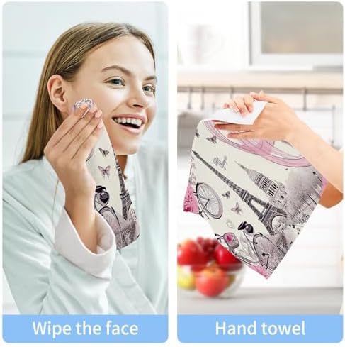 Eiffel Tower Washcloths 2-Pack