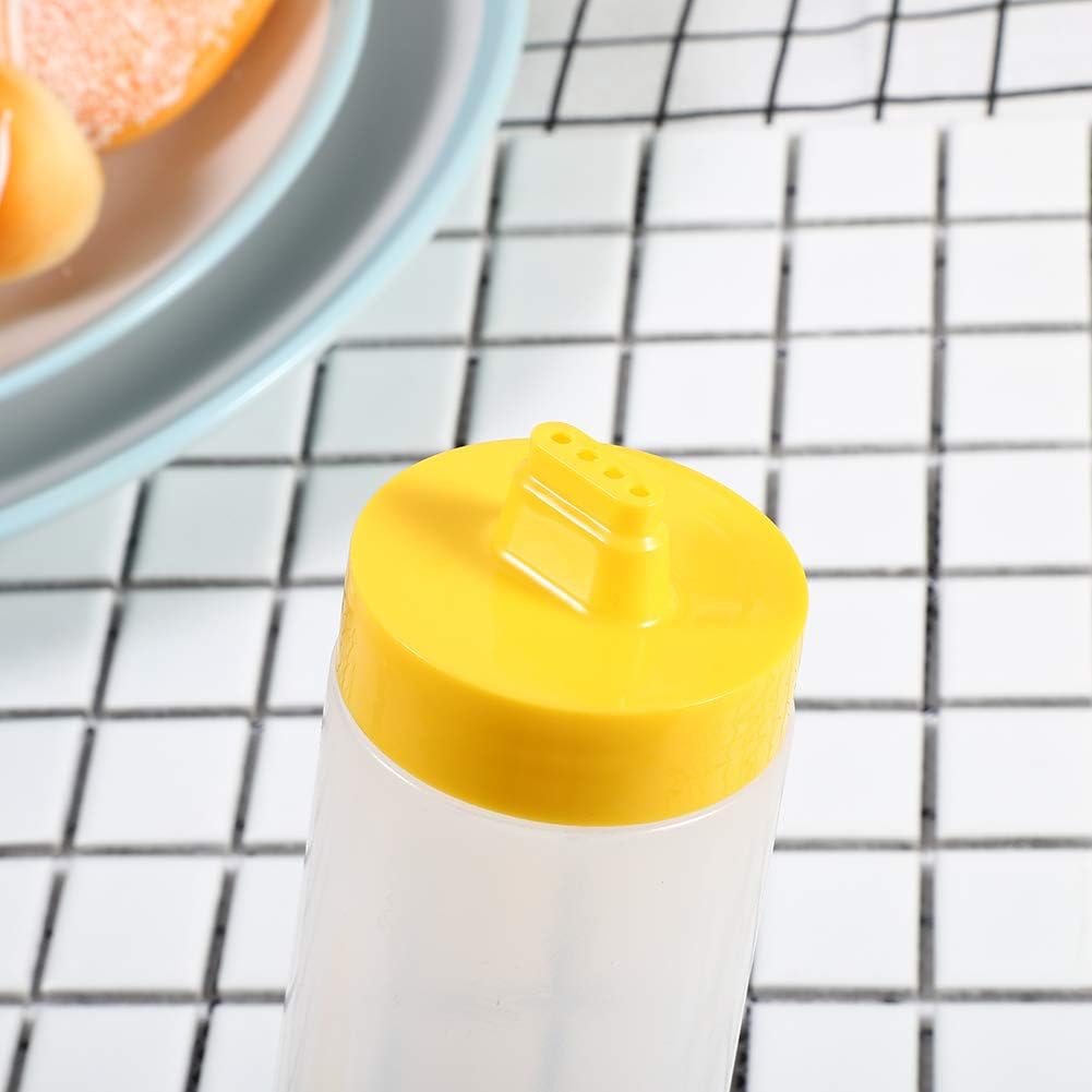 Premium 4-Hole Squeeze Sauce Bottle for Ketchup Mustard More