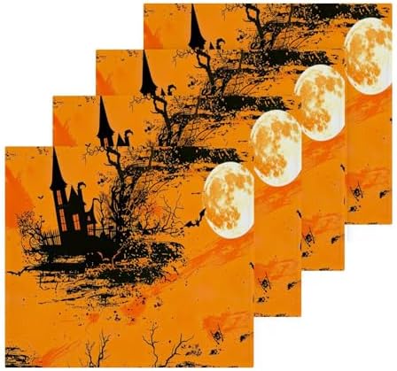 Halloween Castle Washcloth 2-Pack Soft ReusableabsorbentdadrulebirthdayLOVEAdorableHappyHalloweenCastleAwesome