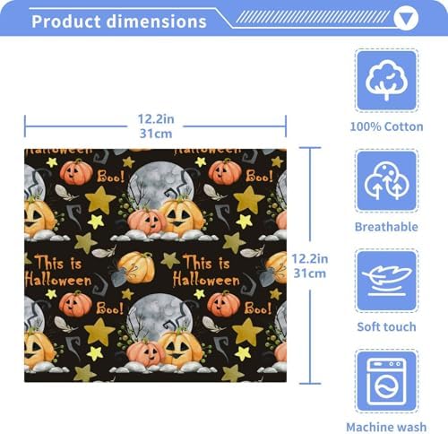 Halloween pumpkin washcloths Perfect Bath Gym Essentials