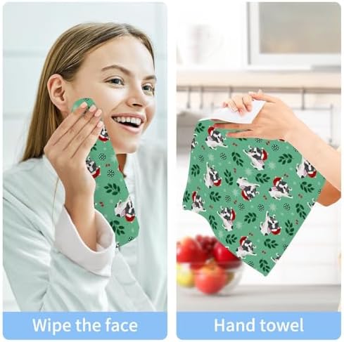 Premium Cartoon Shiba Face Towels for Washrooms and Beyond 2-Pack