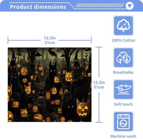 Adorable Halloween pumpkin washcloths with soft grip