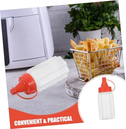 Luxshiny 4-Piece Reusable Squeeze Bottles for Condiments Kitchen Gadget