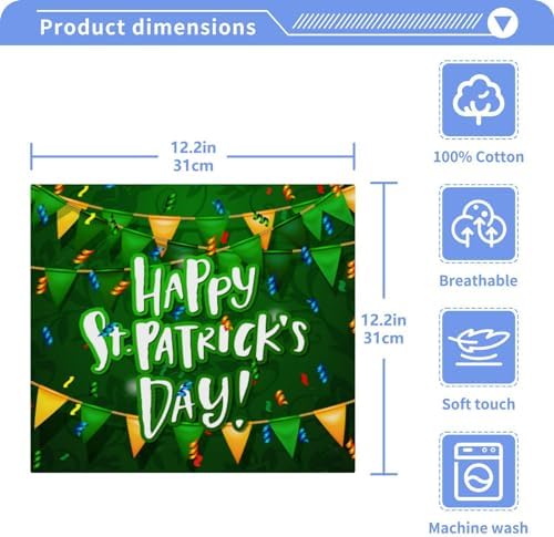 St Patricks Day Washcloth Set Soft Reusable