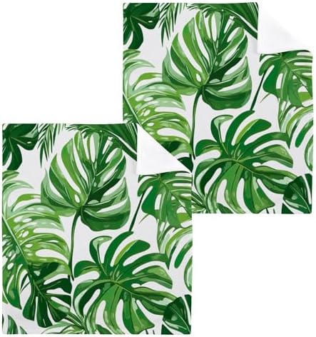 Tropical Leaves Washcloth Set