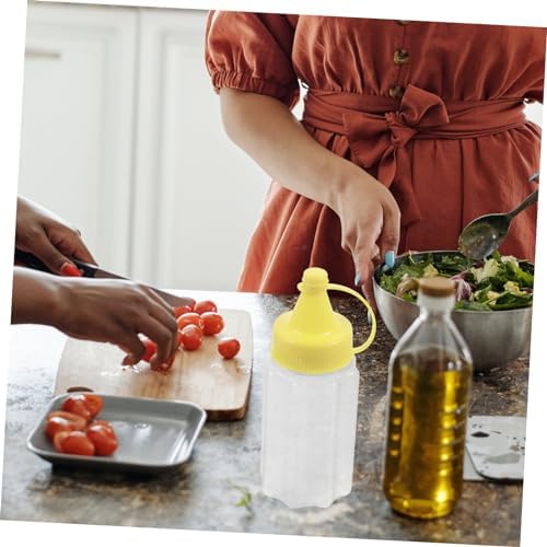 4 Pcs Reusable Squeeze Bottles for Kitchen Needs